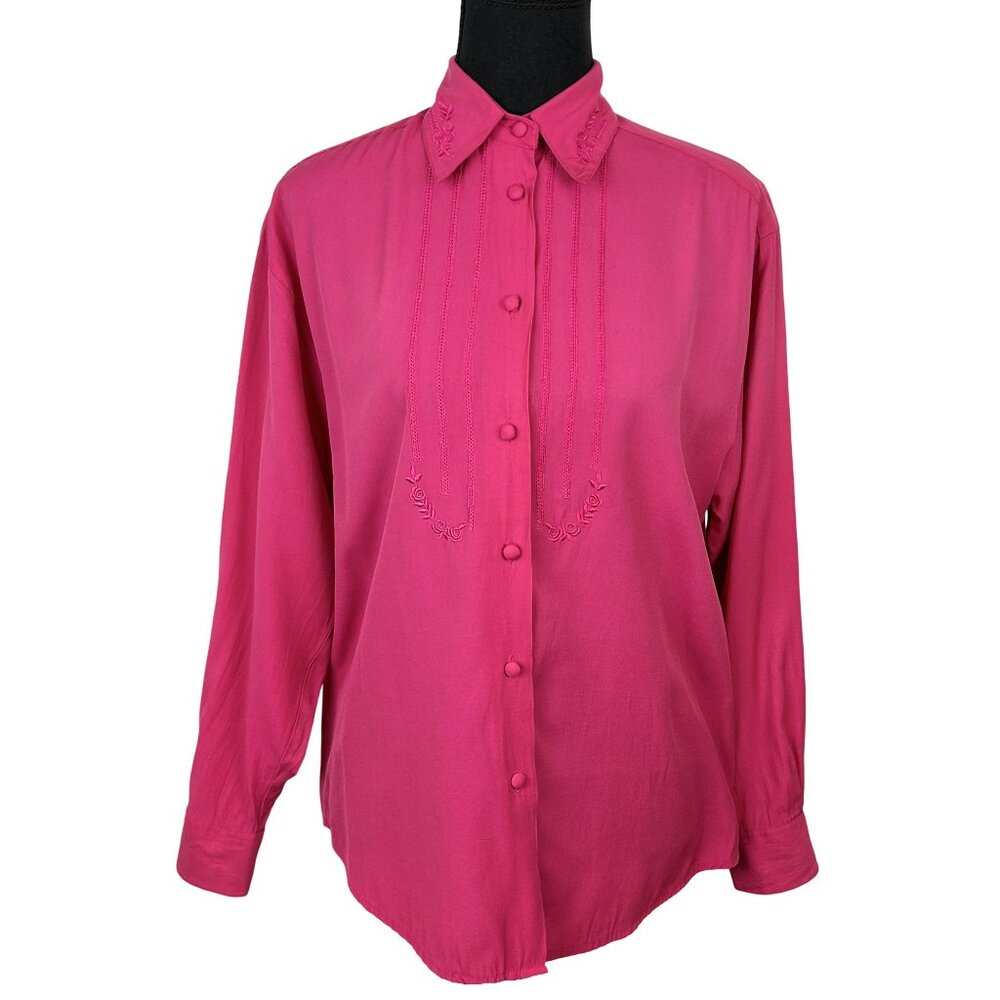 VINTAGE 80s Embroidered Blouse